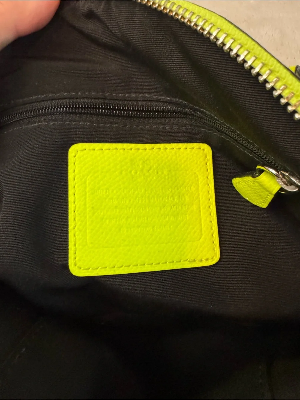 Coach Mini Dome Satchel in Neon Lime/Brown Logo Leather